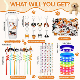 Saypacck dog-themed straws suitable for spill-free drinking moments