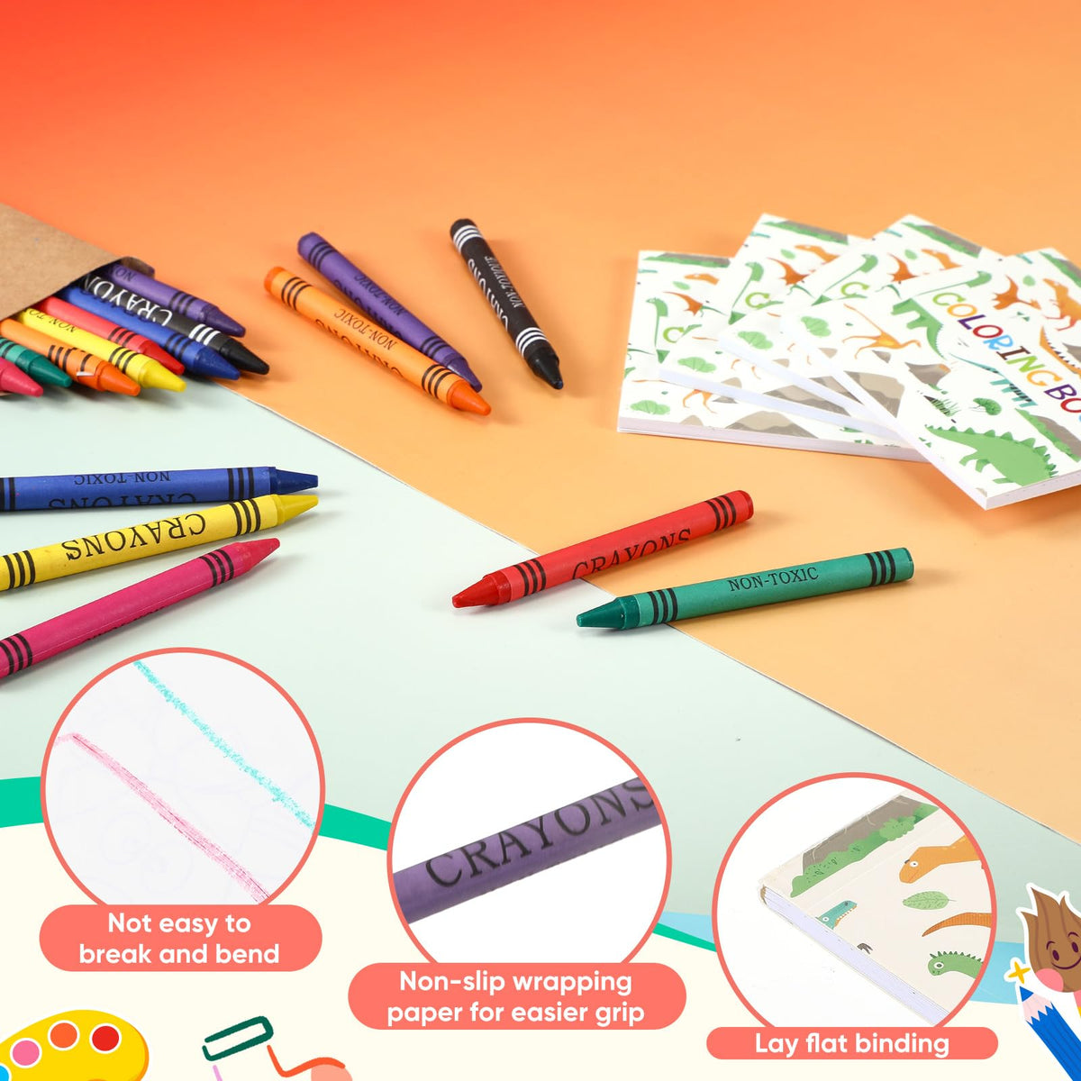Saypacck kraft-cover dinosaur books with durable pages for quick crafts