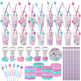 Saypacck mermaid cups with frosted finish for reusable party favors