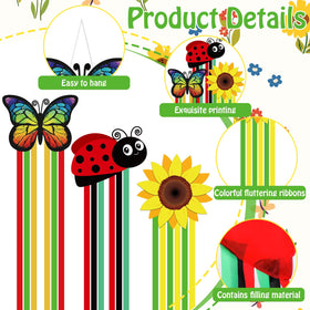 Saysurey ladybug wind sock adds playful charm outdoors.
