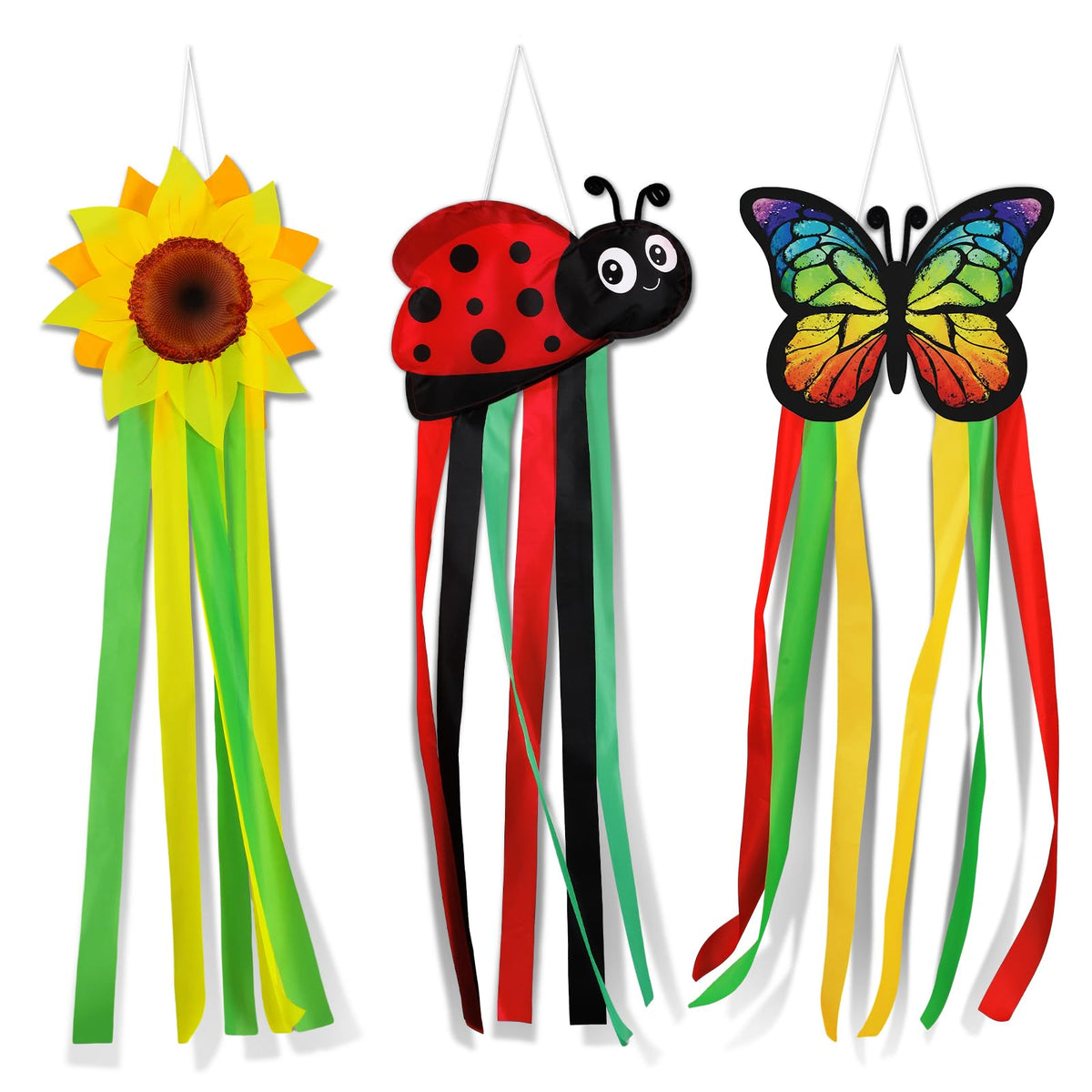 Saysurey sunflower wind sock brightens outdoor spaces with vibrant color.