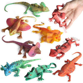 SCAHOW 8-piece squishy lizard collection for imaginative play and stress relief