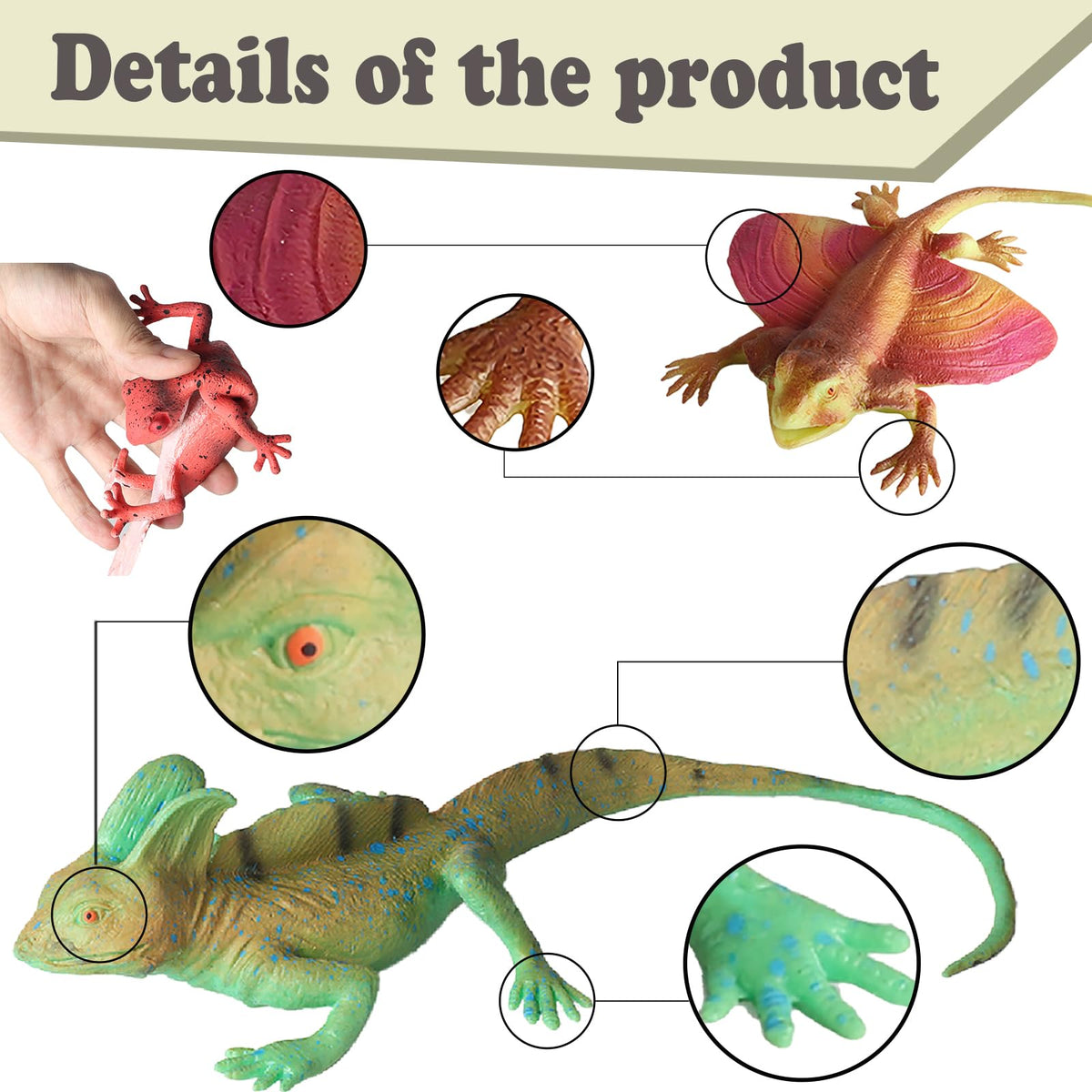 SCAHOW lizard squishies suitable for Halloween and party decorations