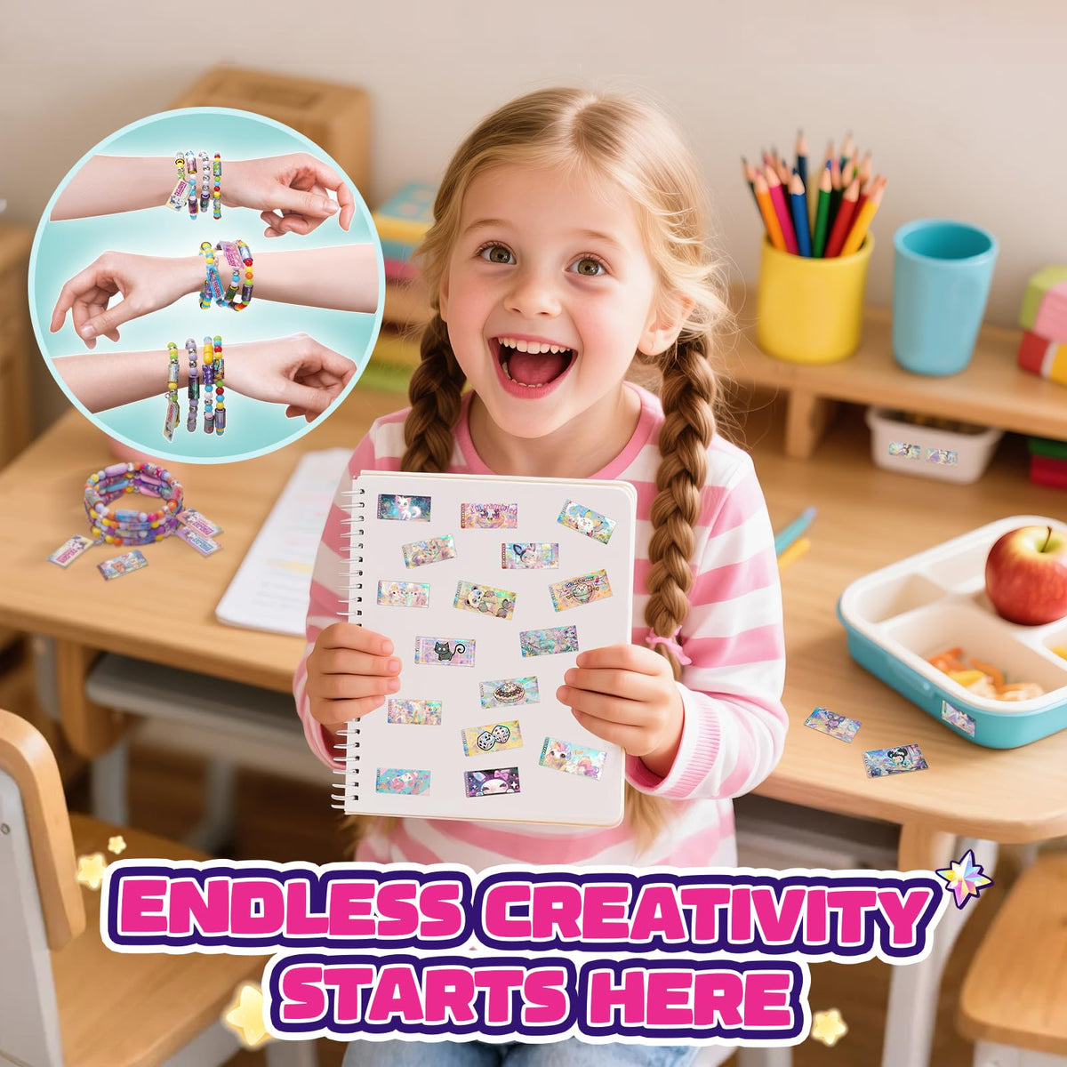 Scarmat holographic restickable stickers peel cleanly for reuse