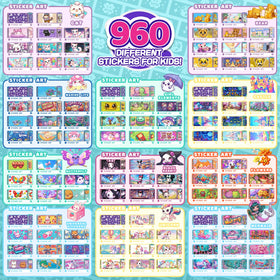Scarmat restickable stickers no-residue for laptop, bottle, or notebook decor.