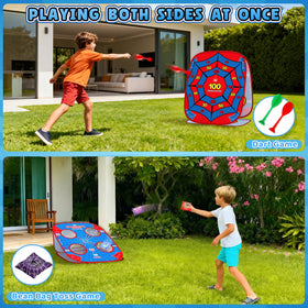 Scarmat spider bean bag toss modes promote quick, versatile play for kids.
