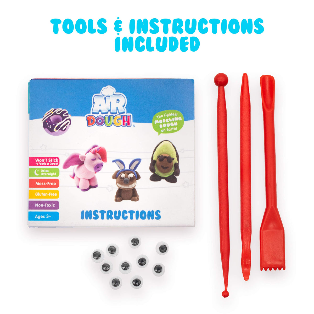 Scentco Air Dough googly eyes included add playful character to projects.