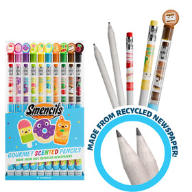 Scentco Smencils flavor options display with 10 gourmet scents.