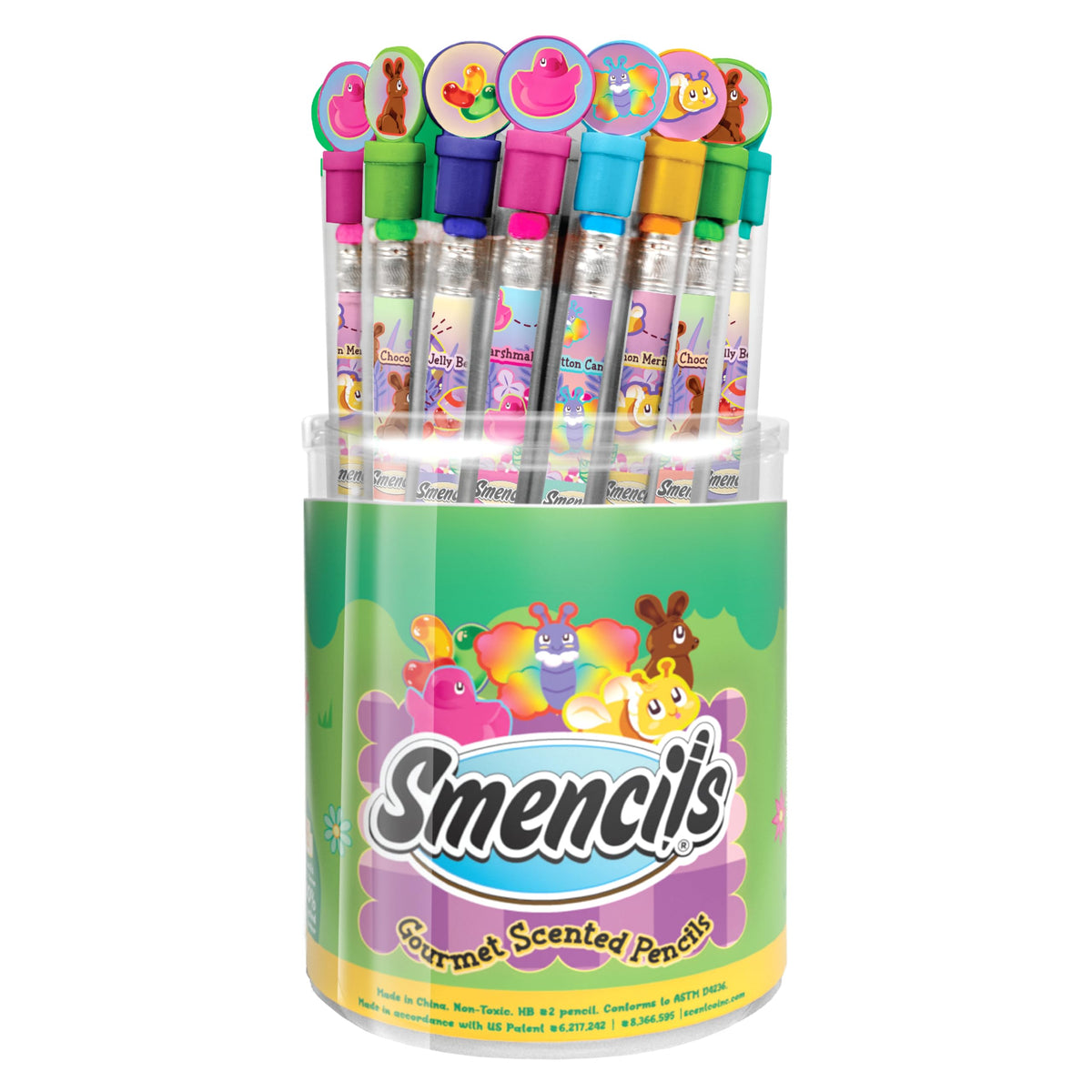 Scentco Spring Smencils Cylinder Pack helps classroom organization and quick access.