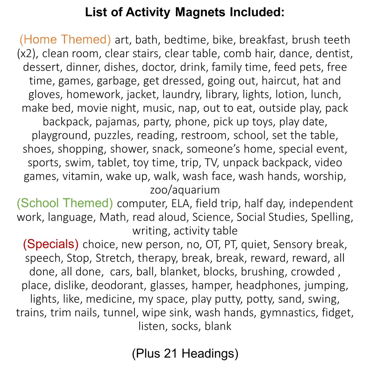 SchKIDules 2x2 inch magnets offer clear visuals for routines