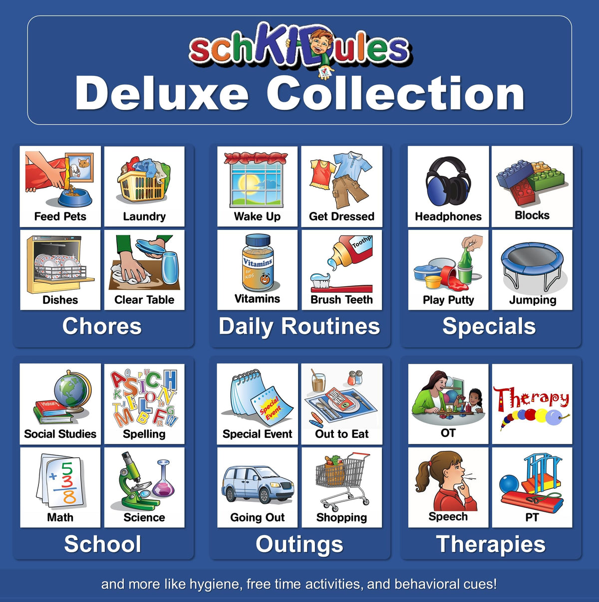SchKIDules visual schedule magnets in use at home promote independence
