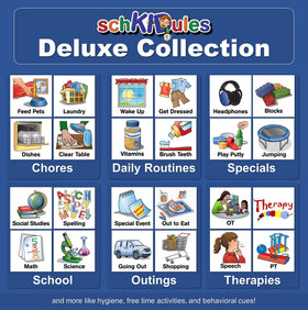 SchKIDules visual schedule magnets in use at home promote independence