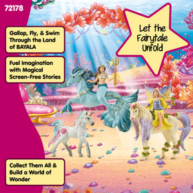 Schleich Bayala baby unicorn adds tender companion moments.