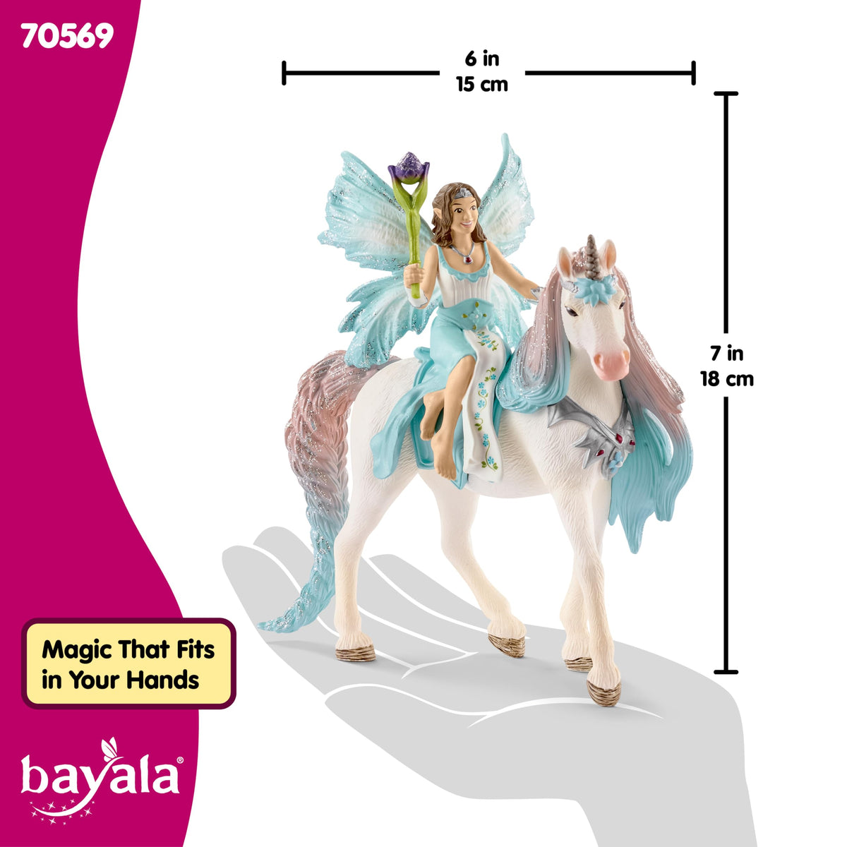 Eyela's movable arm shown for expressive posing during play.