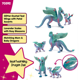 Schleich Bayala flower dragon detailed scales for creative imagination.