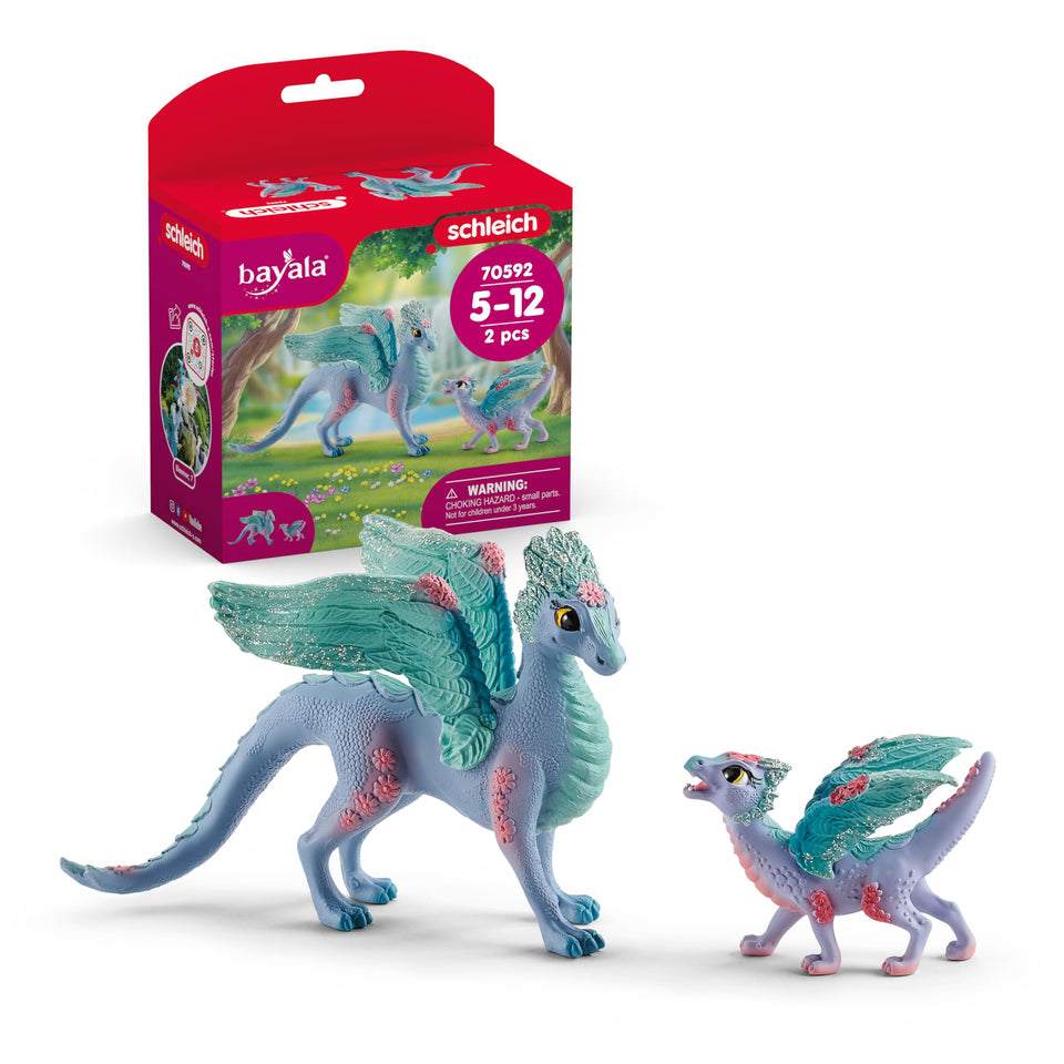 Schleich Bayala flower dragon mom with wings sparkling for imaginative play.