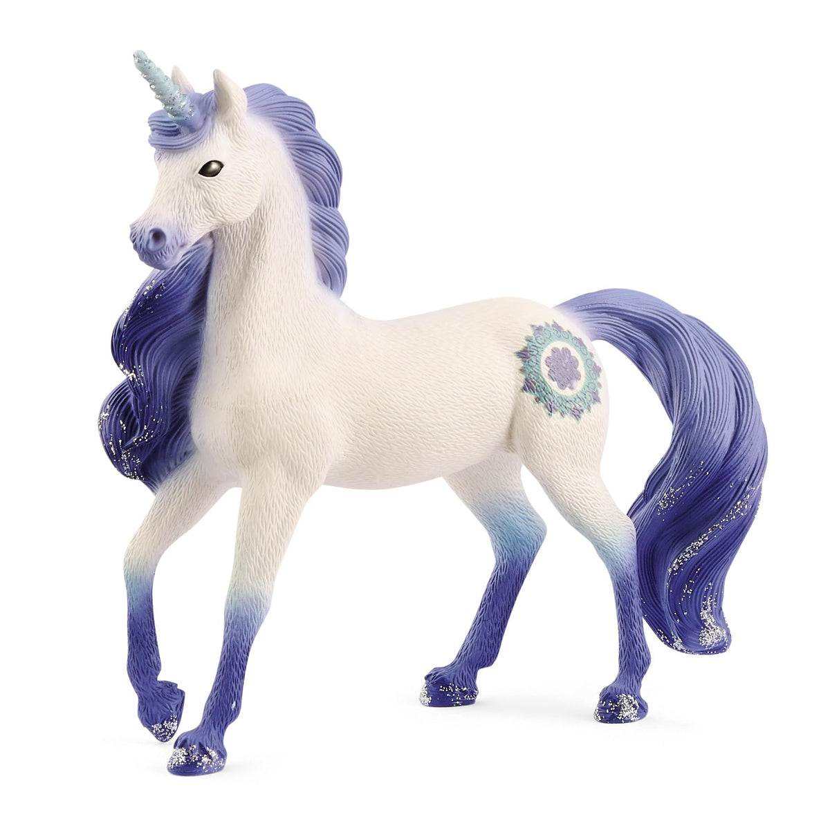 Close-up of Bayala unicorn family figures highlighting detailed craftsmanship for pretend play.