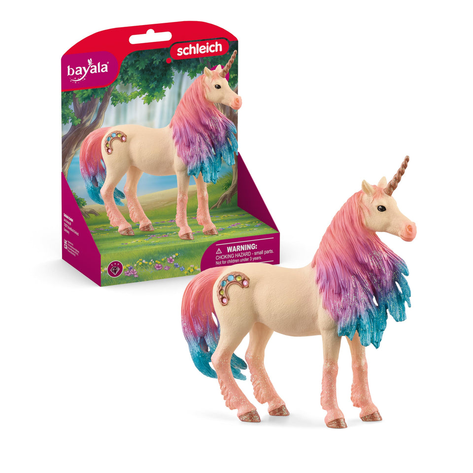 Schleich Bayala Marshmallow Unicorn Mare in pink and blue sparks imaginative storytelling