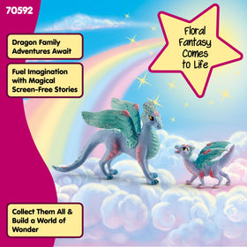 Schleich Bayala mom and baby dragons in flight inspire adventures.