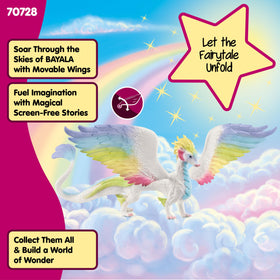 Schleich Bayala Rainbow Dragon figurine ready for imaginative adventures.