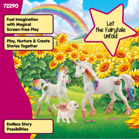 Schleich Bayala winged moon lion in flight showcases mythical charm for playtime adventures.