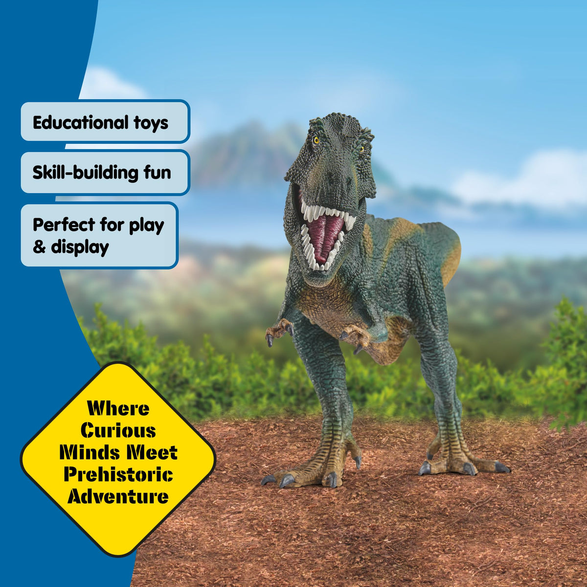 Schleich Pterodactyl and T-Rex collection expands prehistoric scenes.