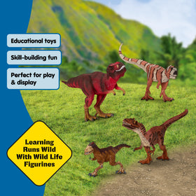 Schleich Dinosaurs red dinosaur bundle enhances dramatic play and storytelling opportunities.