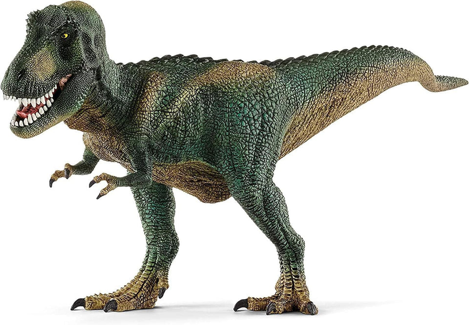 Schleich T-Rex 12in with movable jaw for interactive prehistoric play.