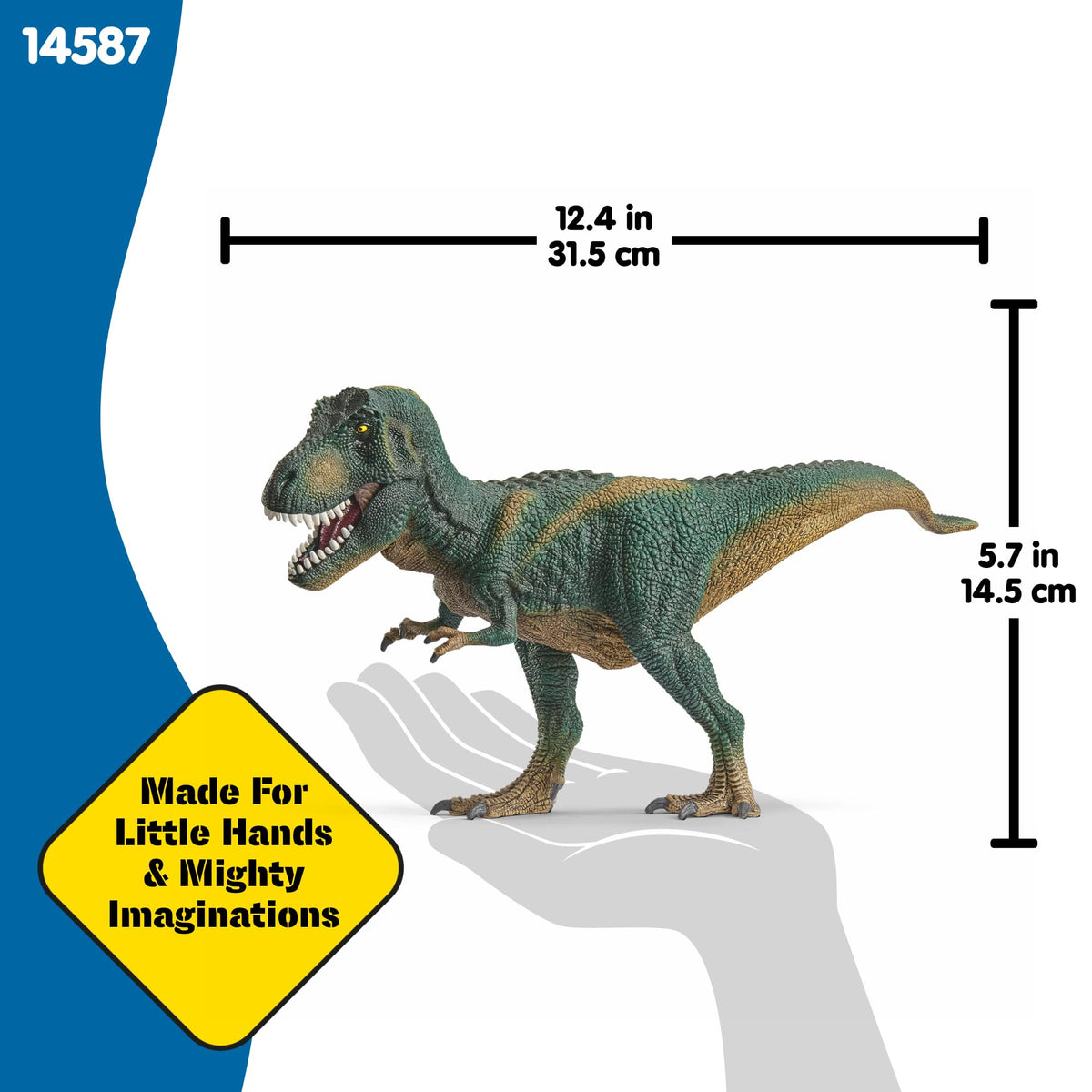 Schleich T-Rex open-mouth action invites dynamic play in any room.