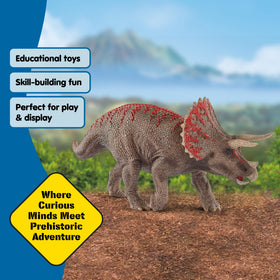 Schleich Triceratops pose-action image for dynamic storytelling.