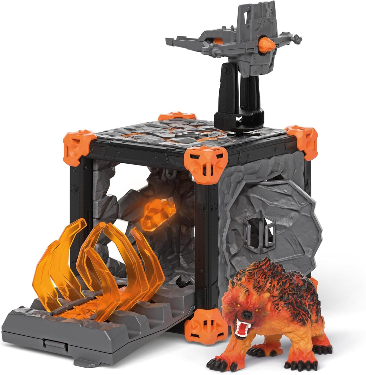 Schleich Eldrador epic battle scene encourages shared pretend play.