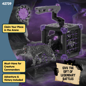 Front view of the Schleich Battle Cave shows durable design for play.