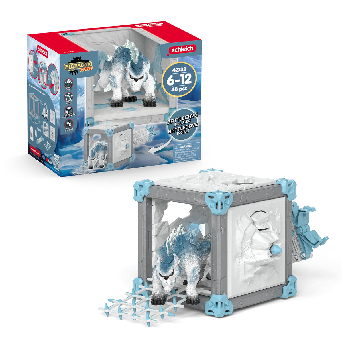 Schleich Eldrador BattleCave Snow Slashe Playset—modular arena for imaginative battles.