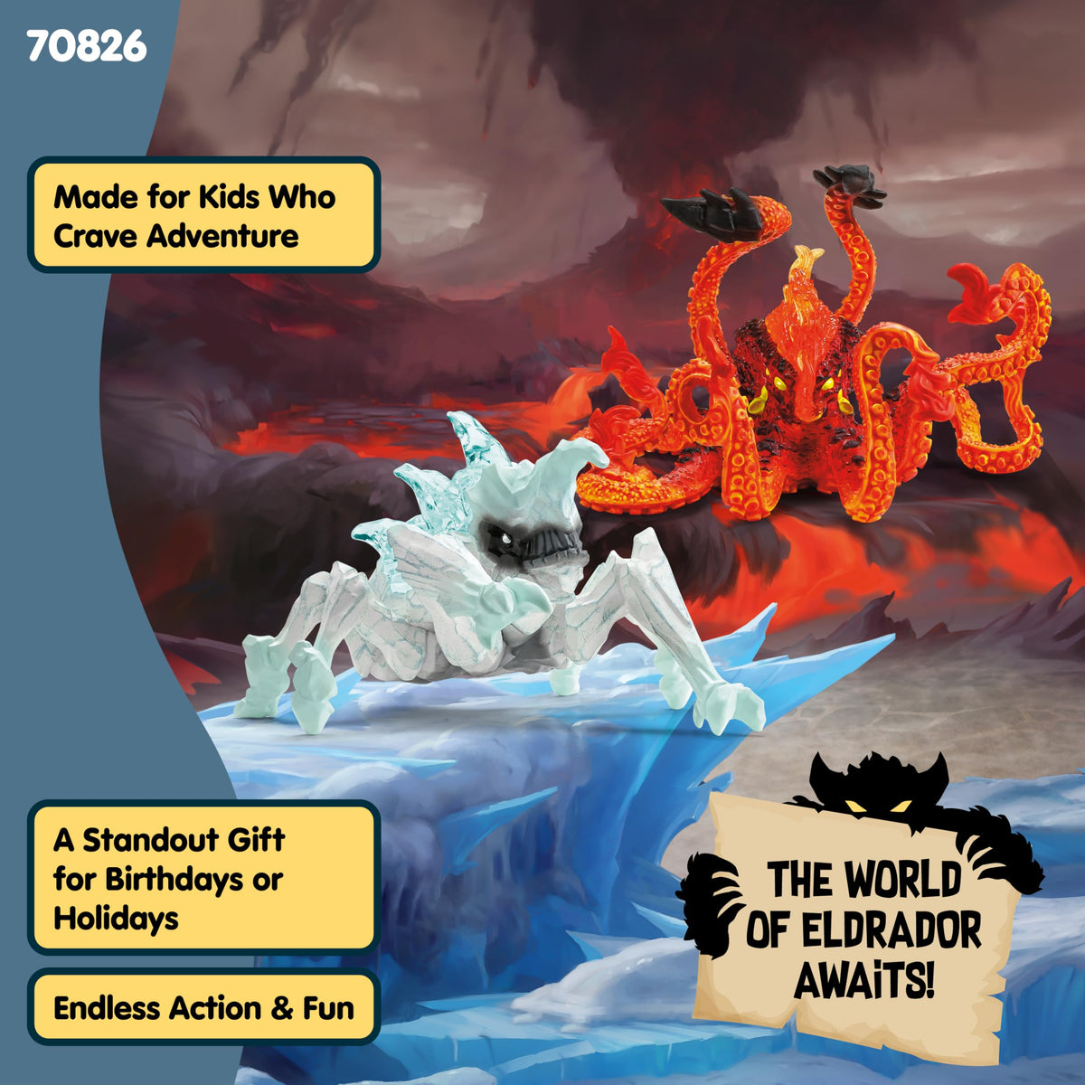 Schleich Eldrador Fire Kracken action pose inspires dramatic playtime