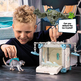 Schleich Eldrador ice battle cave entrance with fortress battlements for exploration