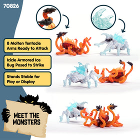 Schleich Eldrador Ice Bug vs Fire Kracken battle image sparks epic battles