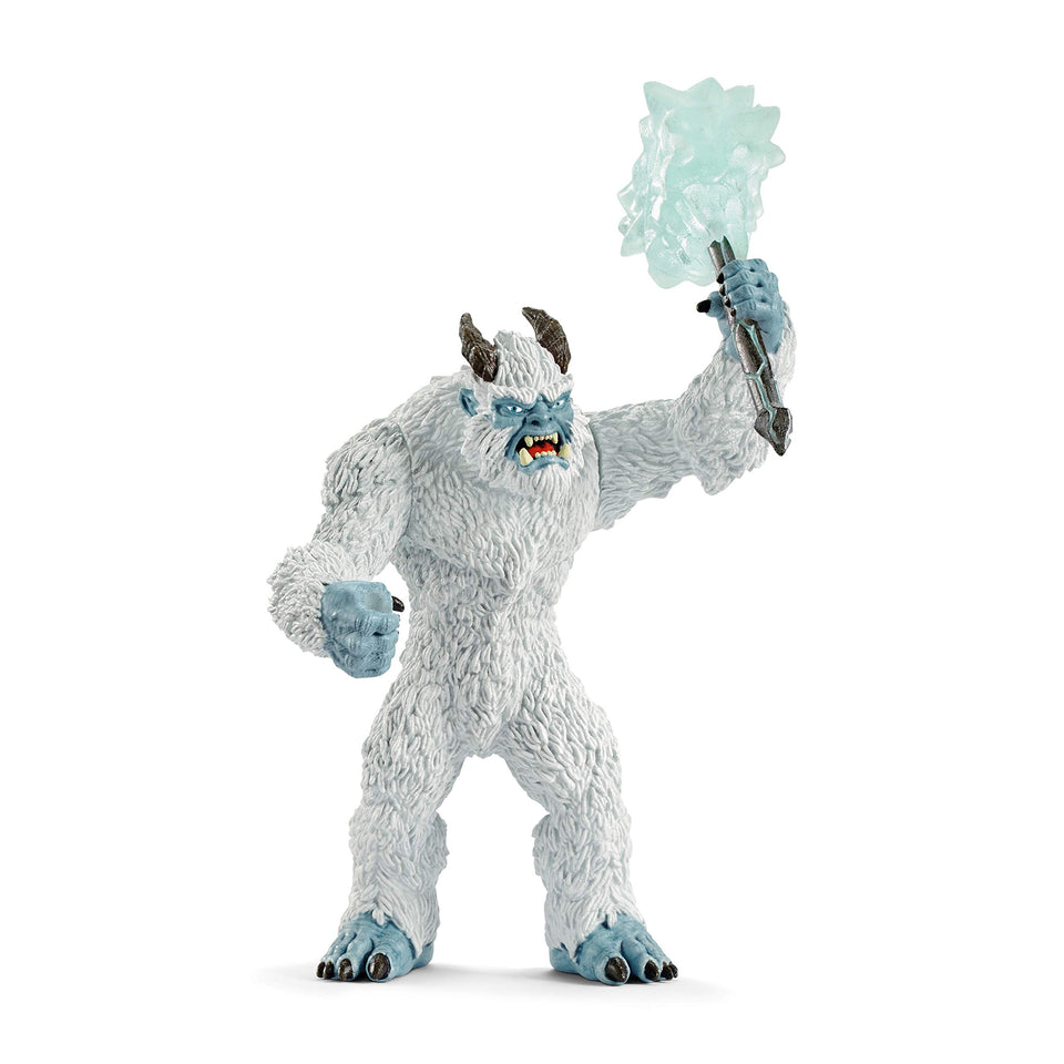 Schleich Eldrador ice creature with frozen hammer, detailed realism for imaginative play