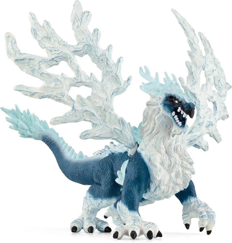 Schleich Eldrador Ice Dragon wings in action for dramatic flying poses.