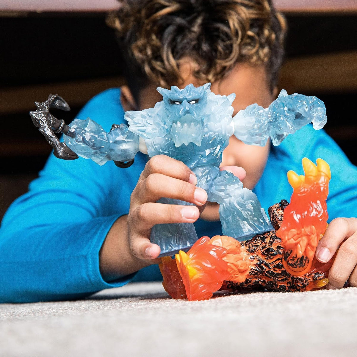 Schleich Eldrador Ice Giant with battle anchor enhances dramatic ice clashes.