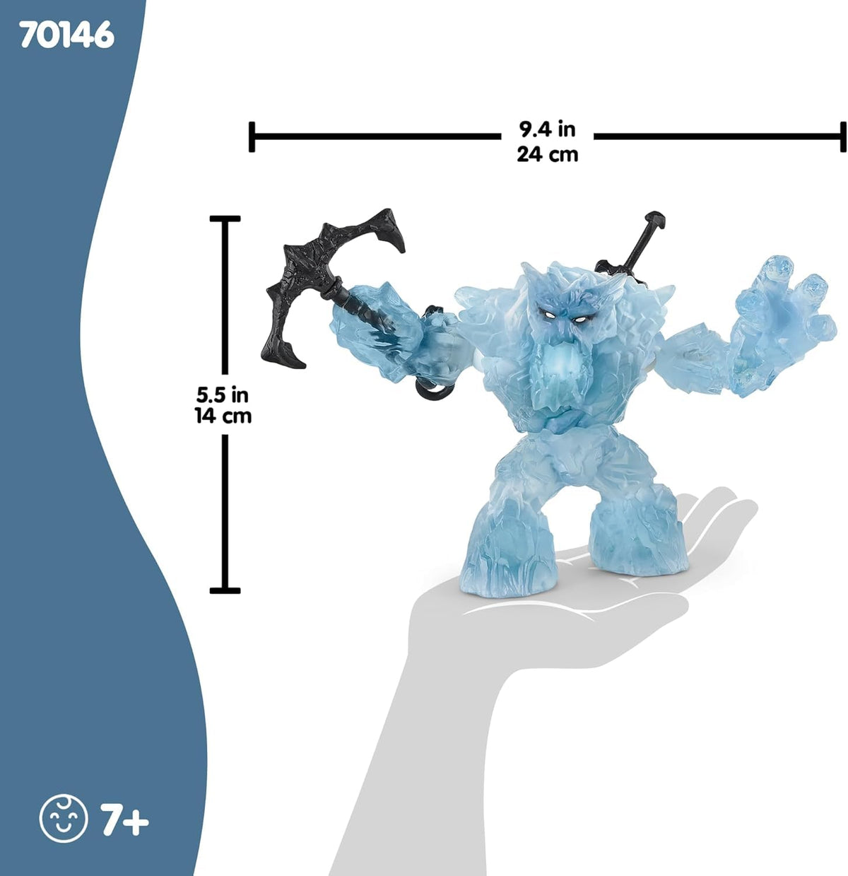 Schleich Eldrador Ice Giant in battle-ready stance sparks heroic adventures.