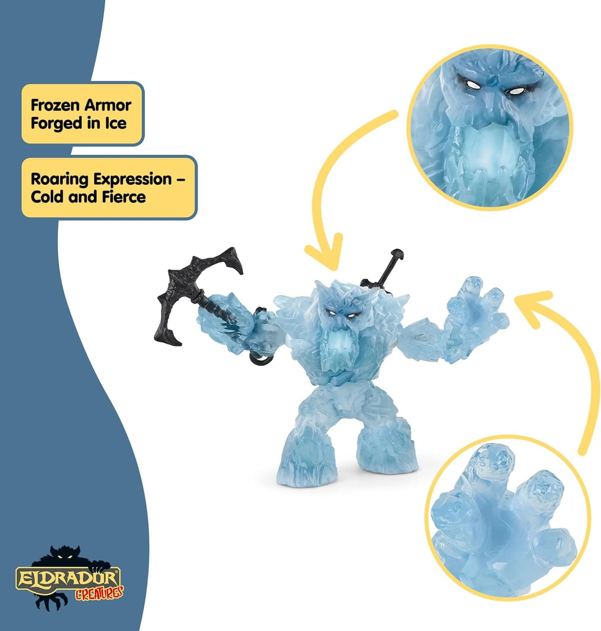 Schleich Eldrador Ice Giant detailed sculpt for immersive scenes.
