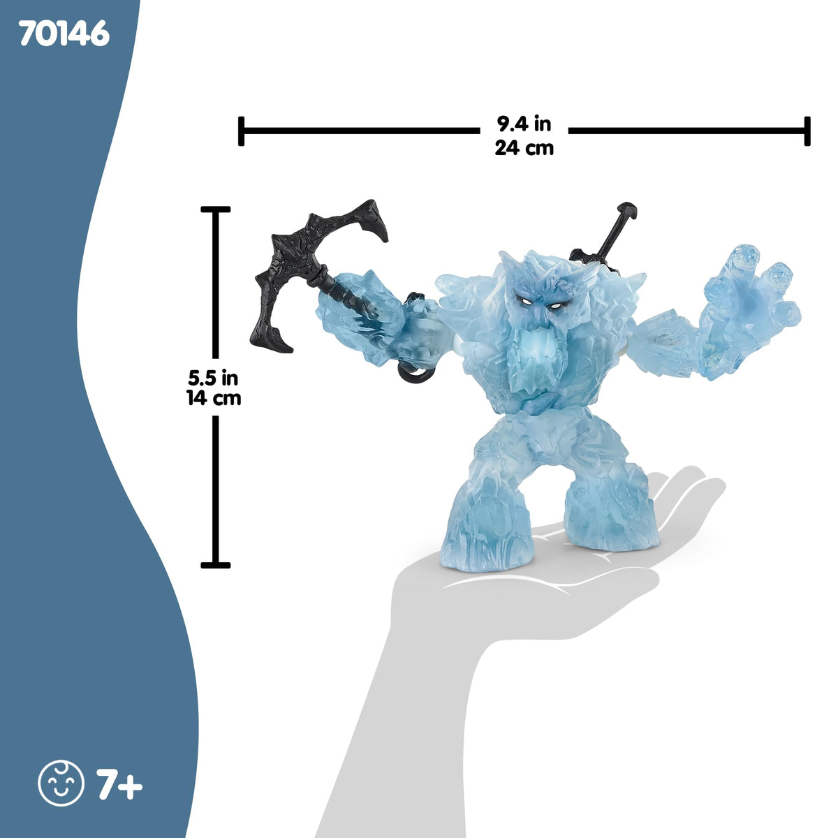 Schleich Eldrador Ice Giant arms rotate for lifelike poses.