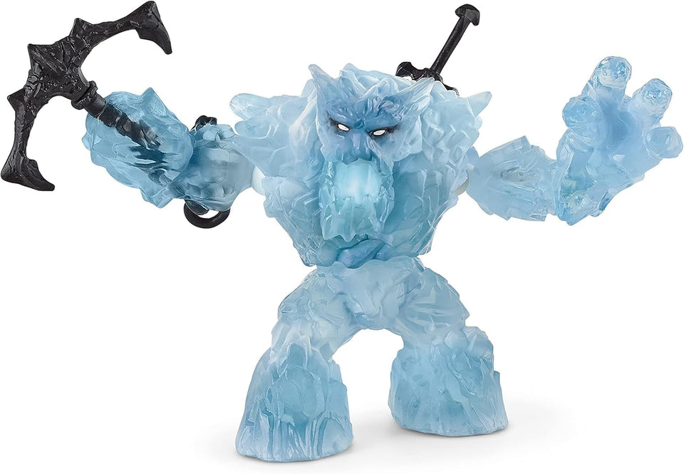 Schleich Eldrador Ice Giant wields a sword for imaginative battle play.