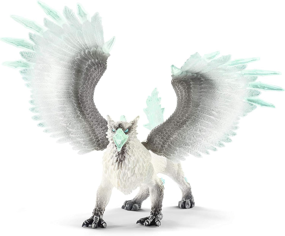 Schleich Ice Griffin in wing pose ready for epic Eldrador battles.