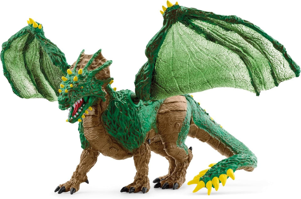 Schleich Eldrador Jungle Dragon 11in movable wings for dynamic aerial play.