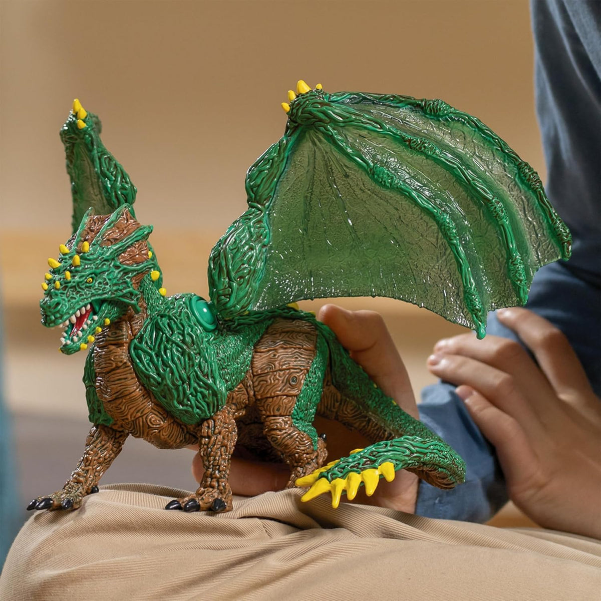 Schleich Eldrador Jungle Dragon durable figure built for BattleCaves duels.