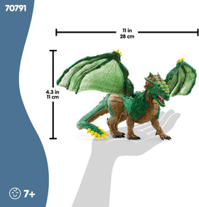 Schleich Eldrador Jungle Dragon green color and scale design for display and storytelling.