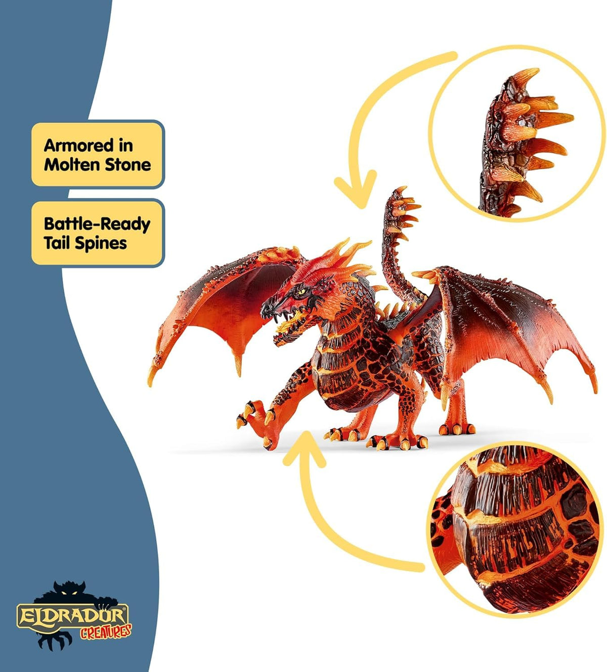 Schleich Eldrador Lava Dragon compatible with BattleCaves playsets.