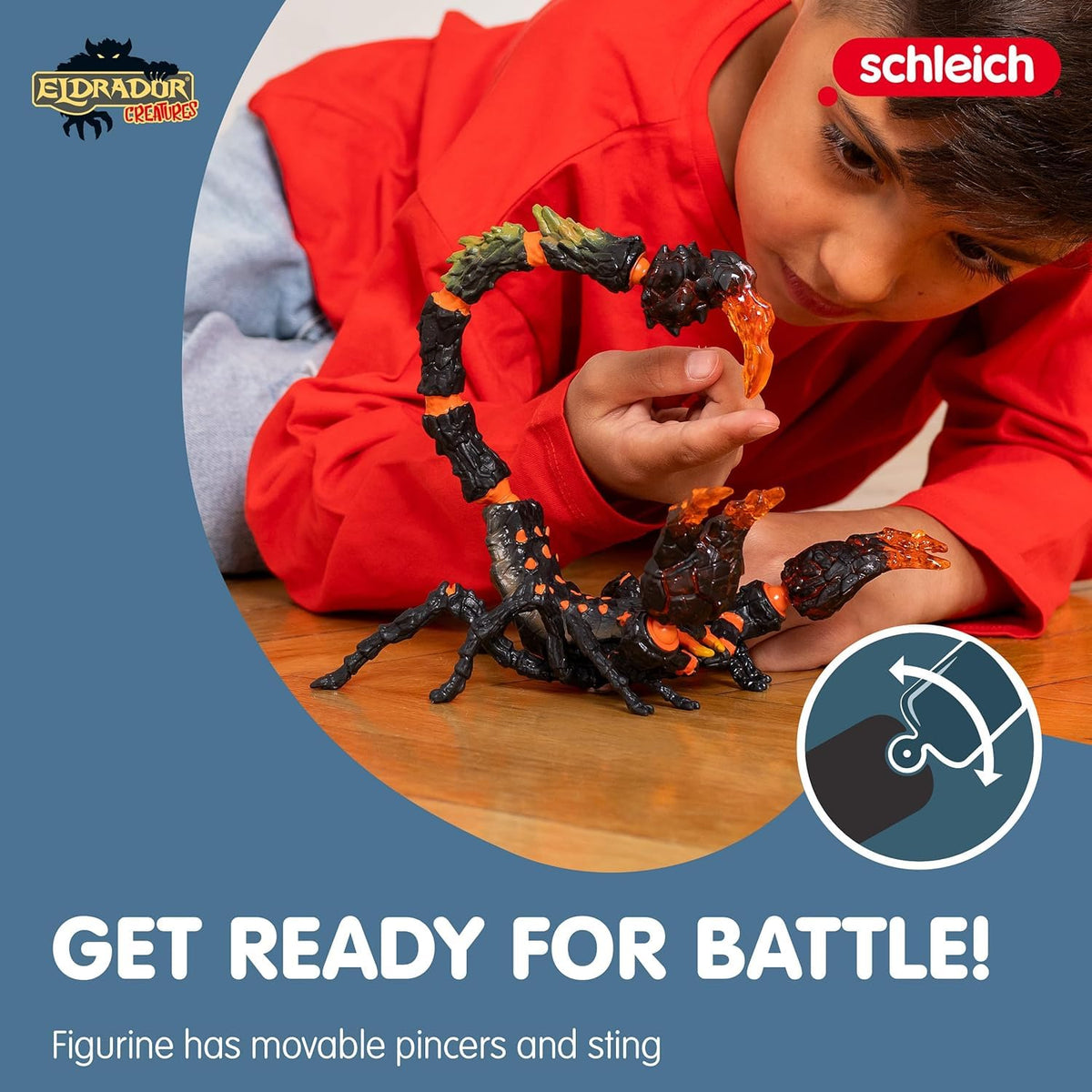 Schleich Eldrador Lava Scorpion molten armour details for realism