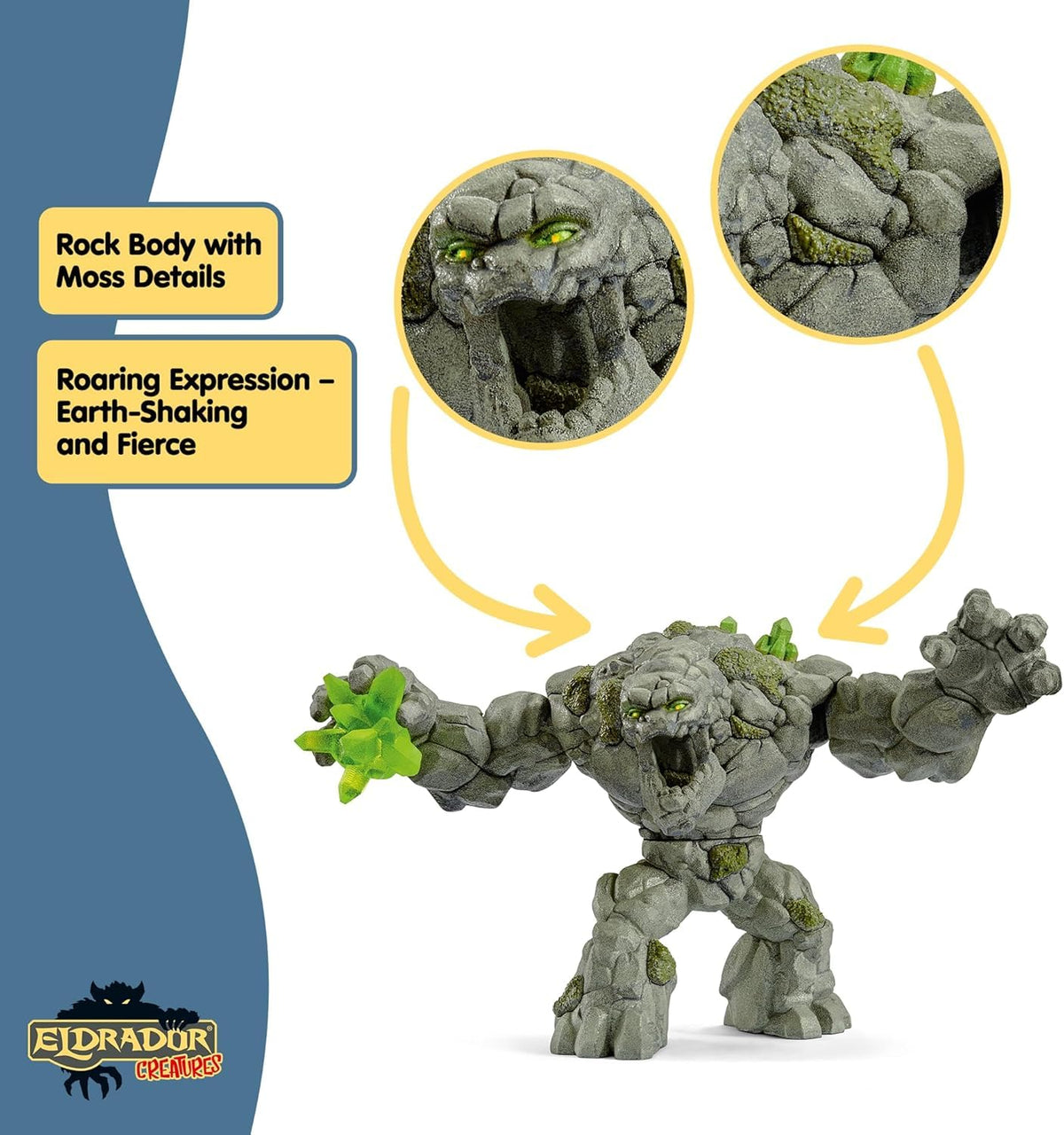 Rock-landscape visuals support collecting and display in a kid's room.